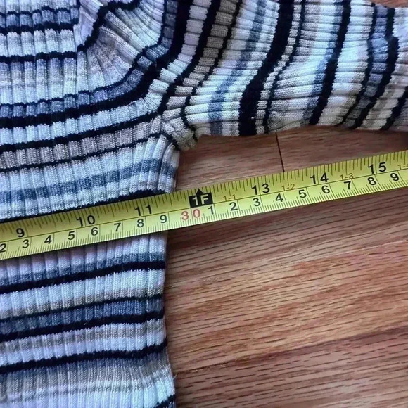 Women's Striped Turtleneck Sweater Mini Dress Size XS l Cozy Cozycore - Picture 5 of 8